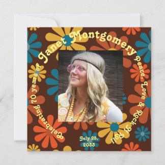 Retro Boomer Blume Power Foto Geburtstag