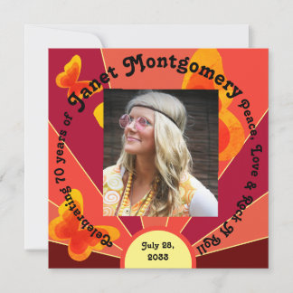 Retro Boomer Hippy Sunrise Photo Birthday 