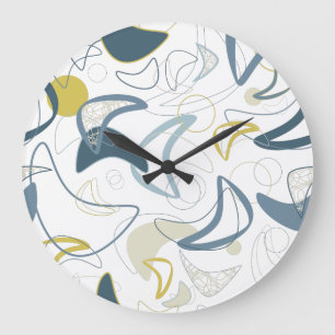 Retro Boomerang! Große Wanduhr