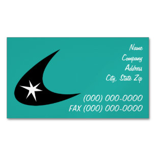 Retro Boomerang Magnetische Visitenkarte