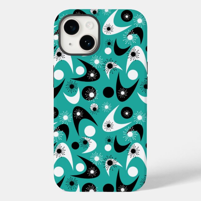 Retro Boomerangs Case-Mate iPhone 14 Hülle (Rückseite)