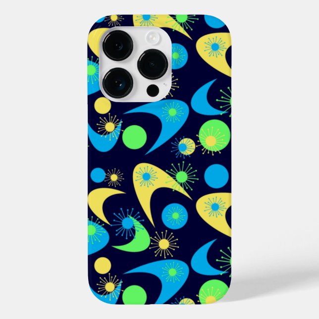 Retro Boomerangs Case-Mate iPhone 14 Pro Hülle (Rückseite)