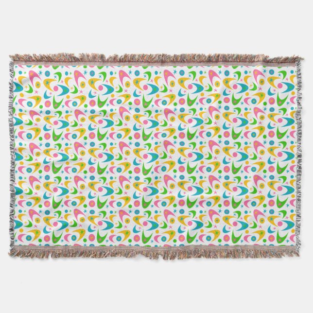 Retro Boomerangs Decke (Vorderseite)