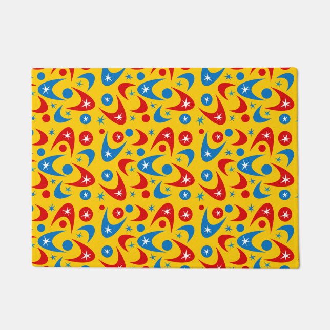 Retro Boomerangs Fußmatte (Vorderseite)