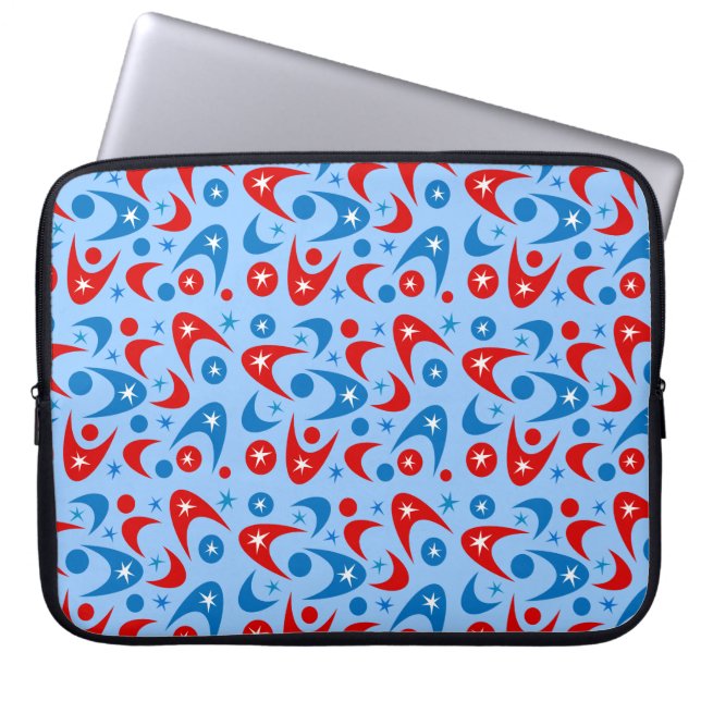 Retro Boomerangs Laptopschutzhülle (Vorderseite)