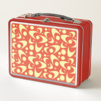 Retro Boomerangs Metal Lunch Box