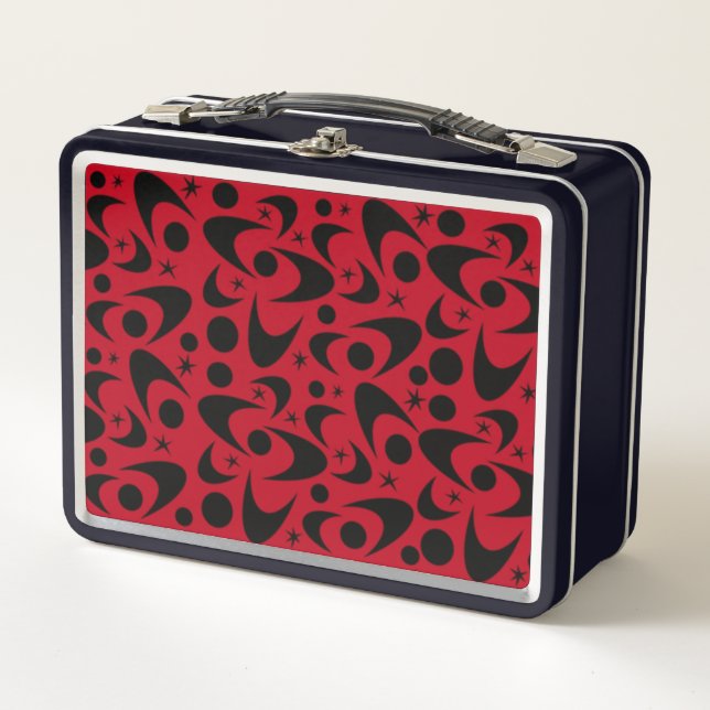 Retro Boomerangs Metal Lunch Box (Vorderseite)
