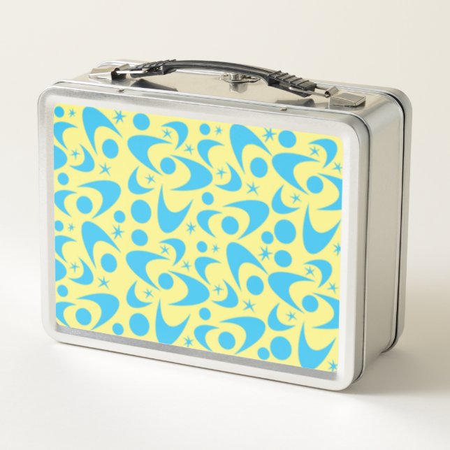 Retro Boomerangs Metal Lunch Box (Rückseite)