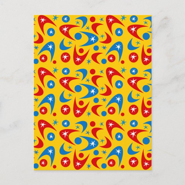 Retro Boomerangs Postkarte (Vorderseite)