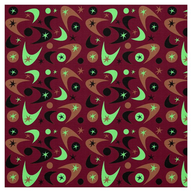 Retro Boomerangs Stoff (Muster)