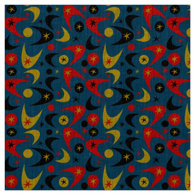 Retro-Boomerangs Stoff (Muster)