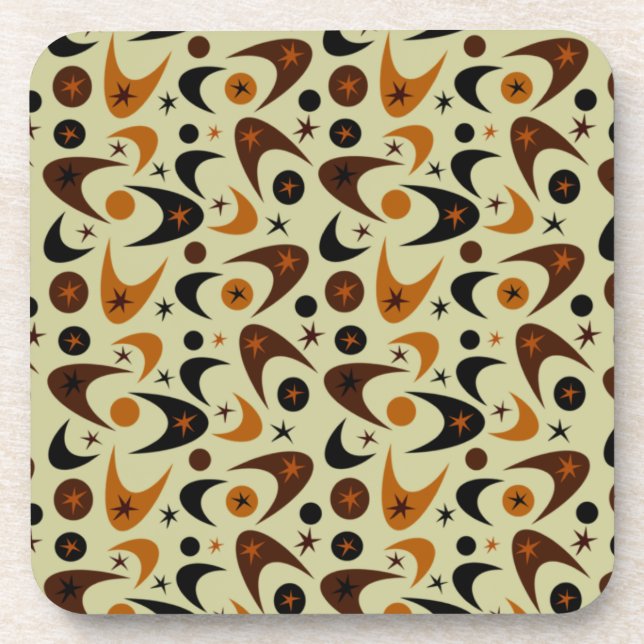 Retro Boomerangs Untersetzer (Vorderseite)