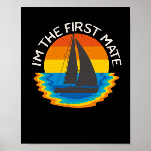 Retro-Bootfahren von First Mate Poster