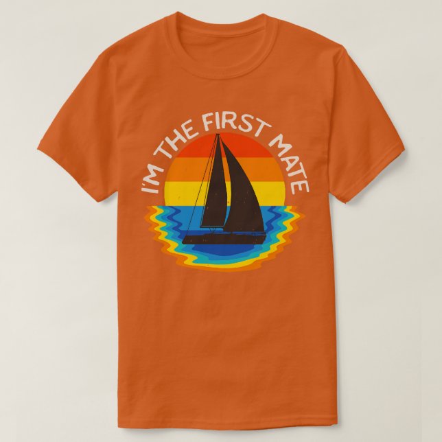 Retro-Bootfahren von First Mate T-Shirt (Design vorne)