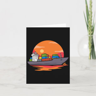 Retro Bootschiff Seefahrer Seaman Container Shi Karte