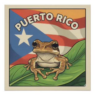 Retro-Boricua-Stolzposter Poster