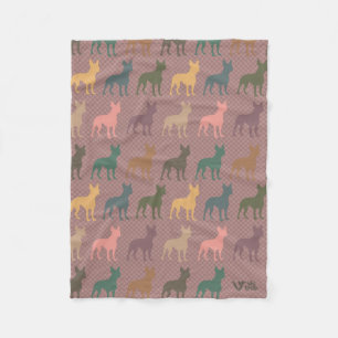 Retro-Boston-Terrier-Hundeliebhaber-Decke-Geschenk Fleecedecke