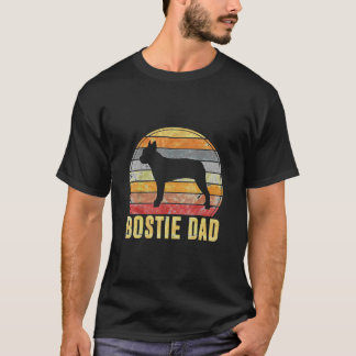 Retro Boston Terrier Vater T-Shirt