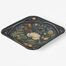 Retro Botanical Samhain / Halloween-Party Teller