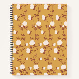 Retro-Botanischer Wiesen-Klee Retro-Nostalgie Notizbuch
