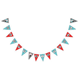 Retro Bowling Happy Birthday Bunting Flag Banner