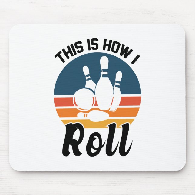 Retro-Bowling-Sportsteam-Zitat Mousepad (Vorne)