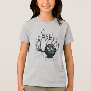 Retro Bowling T - Shirt - Vintager Stoß