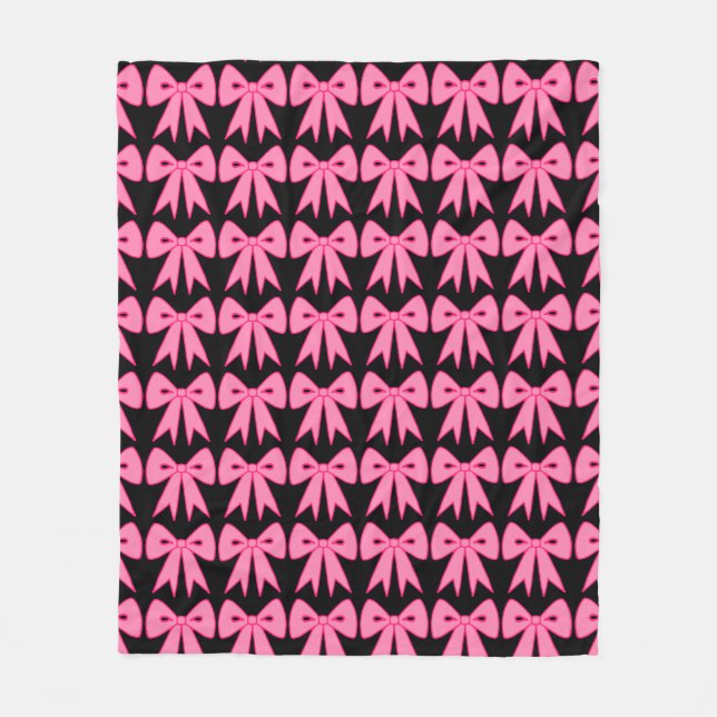 Retro Bows Blanket-Geschenk Fleecedecke (Vorderseite)