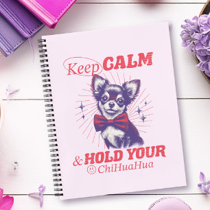 Retro Bowtie Chihuahua Graphic - Calm Quote Behalt Notizbuch