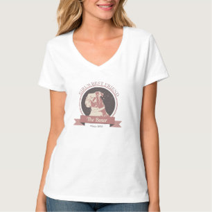 Retro Boxer-Hundet-shirt Entwurf T-Shirt