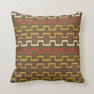 Retro Boxy Pattern im Stil der 70er Jahre Kissen