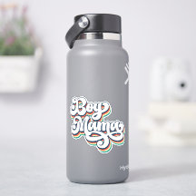 Retro Boy Mama Heart Sticker