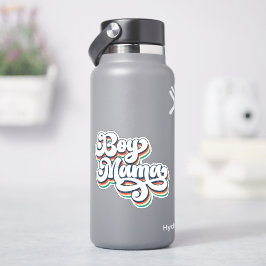 Retro Boy Mama Heart Sticker