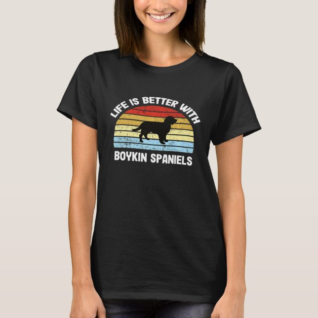 Retro Boykin Spaniel Dog T-Shirt (Vorderseite)