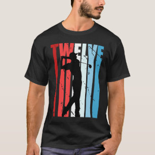 Retro Boys 12. Golf Geburtstag Spieler Vintag Golf T-Shirt