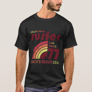 Retro Brandung schwärzt Strand Kalifornien T-Shirt