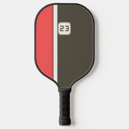 Retro Braun Rot Racing Vertikale Streifen Pickleball Schläger