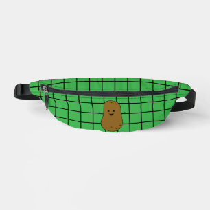 Retro, Braune Kartoffel, Grün Bauchtasche