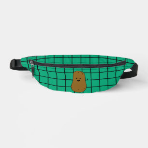 Retro, Braune Kartoffel, Türkis Bauchtasche