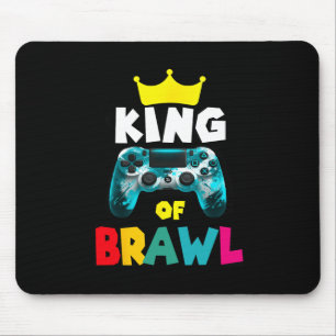 Retro Brawl King Gamer Gaming Brawler Brawl Lustig Mousepad