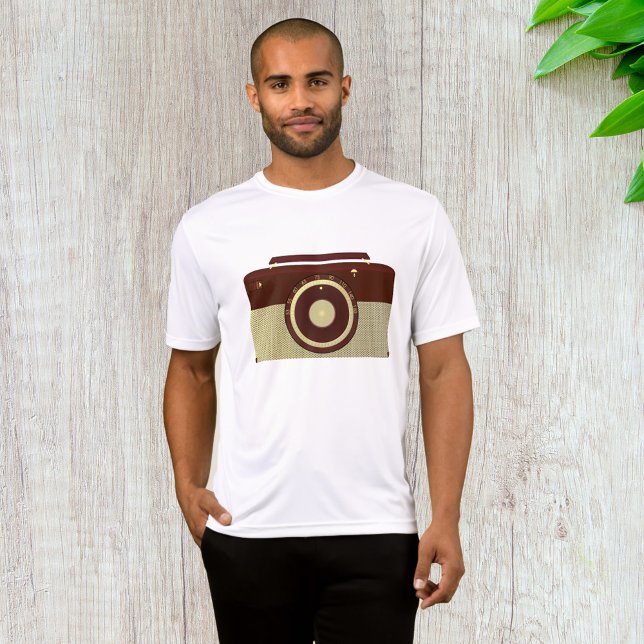 Retro Brawn and Gold Antiquitätenradio T-Shirt (Von Creator hochgeladen)