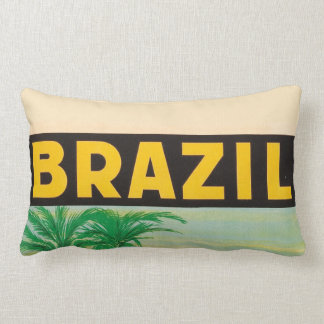 Retro Brazil Lumbar Pillow Lendenkissen