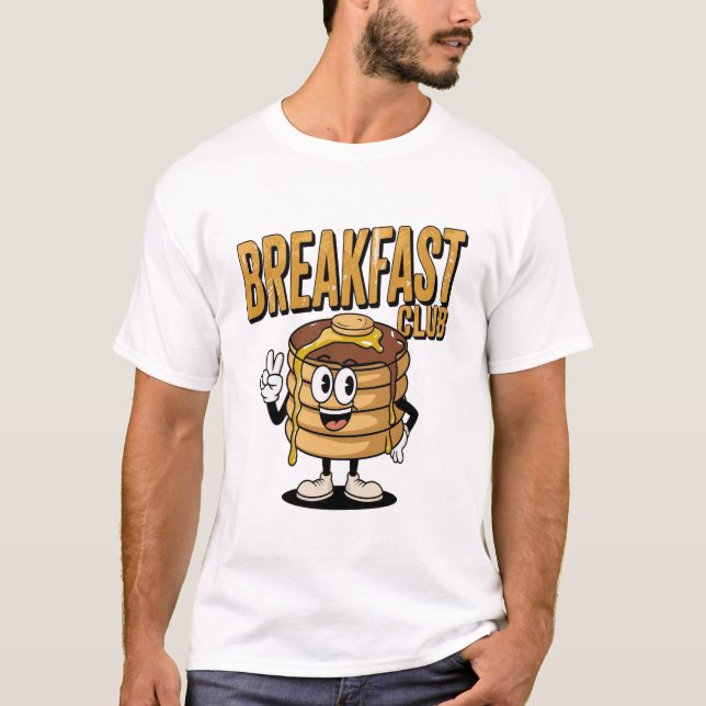 Retro Breakfast Club | Funny Feinschmecker T-Shirt (Vorderseite)