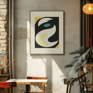 Retro Breeze: Moderner Abstrakter Fluss Poster