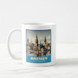 Retro Bremen Skyline Kaffeetasse