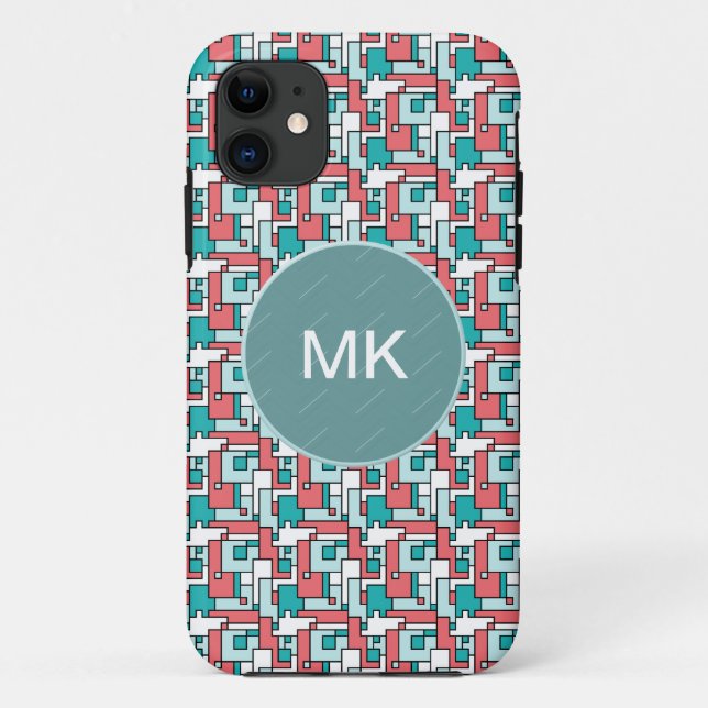 Retro Brick Muster Case-Mate iPhone Hülle (Rückseite)