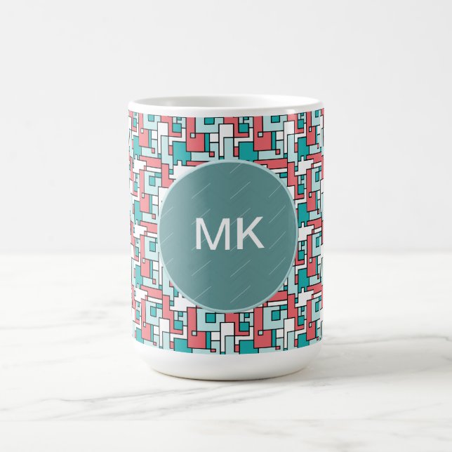 Retro Brick Muster Kaffeetasse (Mittel)