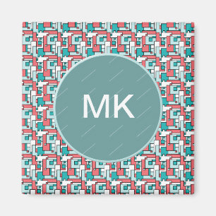 Retro Brick Muster Magnet