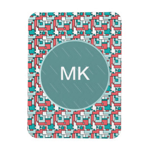 Retro Brick Muster Magnet