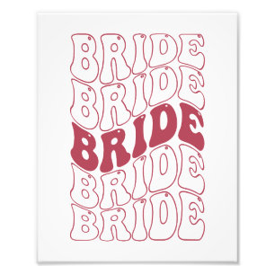 Retro Bride Bridesmaid Fotodruck